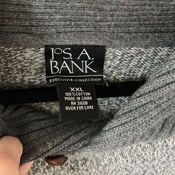 Men’s Jos. A Banks Collared Sweater Two Tone Gray - Picture 4 of 5